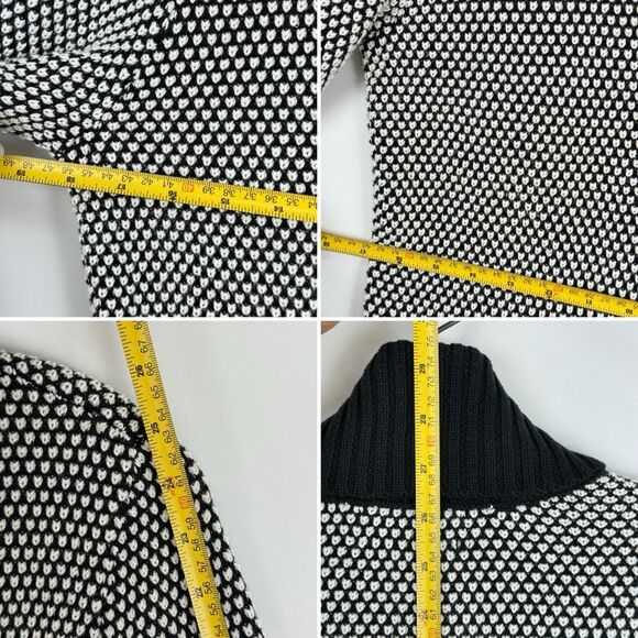 Charter Club Shawl Collar Sweater Deep Black Combo Size M - Picture 10 of 13